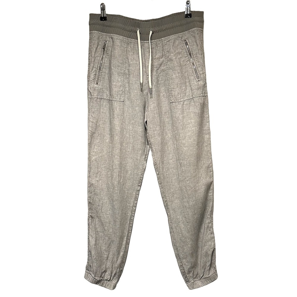 ATHLETA Women's 100% Linen Cabo Joggers • 8 • gray